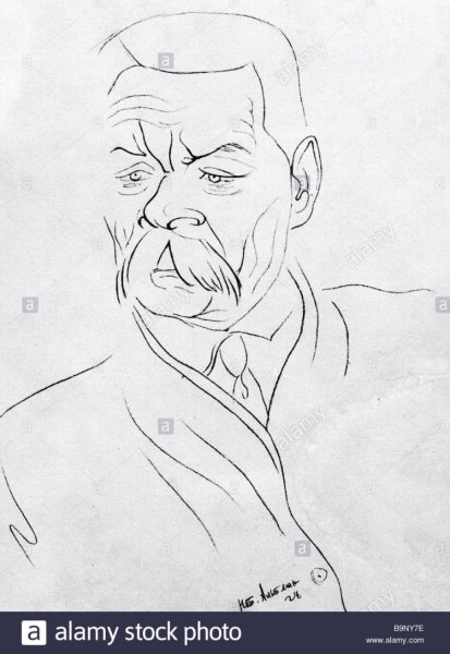 Портрет Максима Горького карандашом