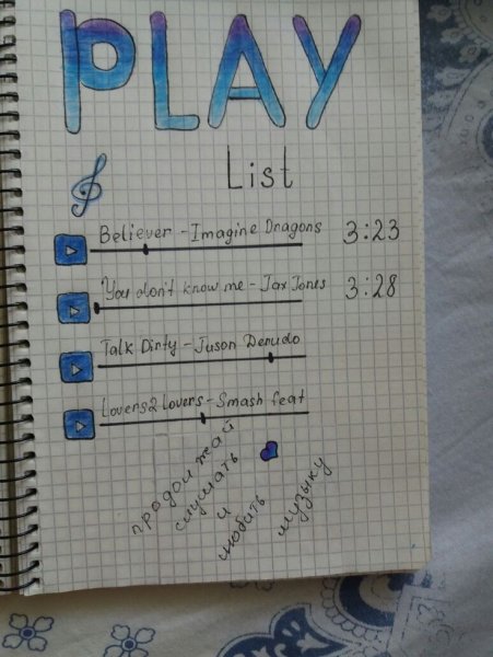 Идеи для личного дневника плейлист