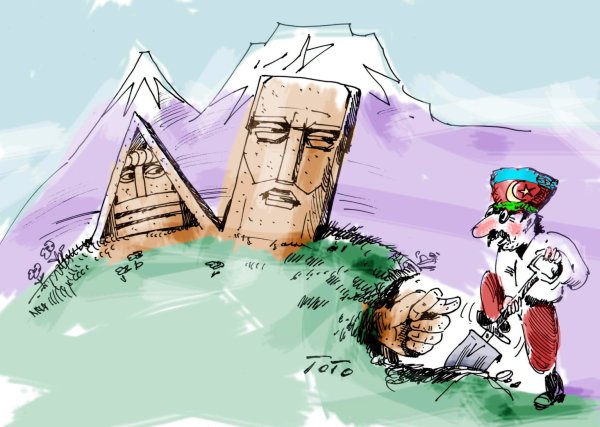 Дед и баба Арцах вектор