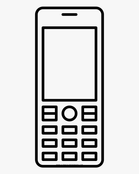 Раскраска мобильный телефон для детей