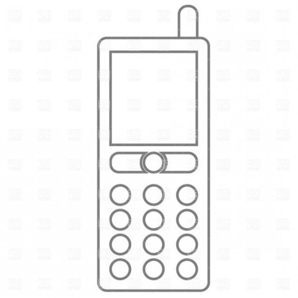 Шаблон сотового телефона