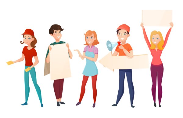 Промоутер вектор