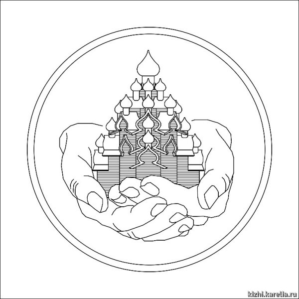 Кижи раскраска для детей