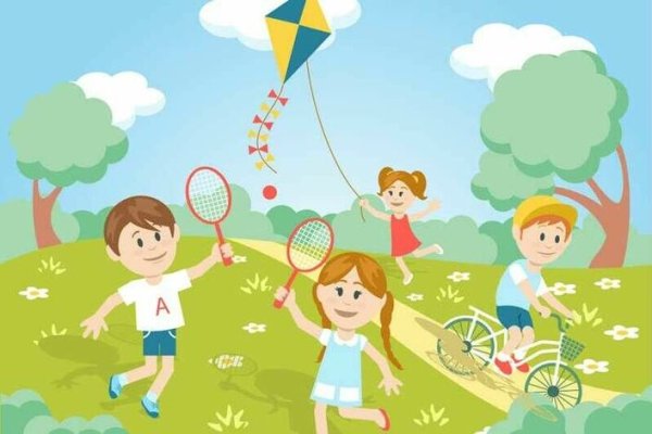 Играющие дети рисунок