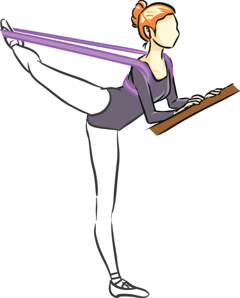 Растяжка у станка упражнения