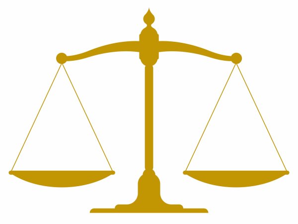 Раскраска весы с чашами