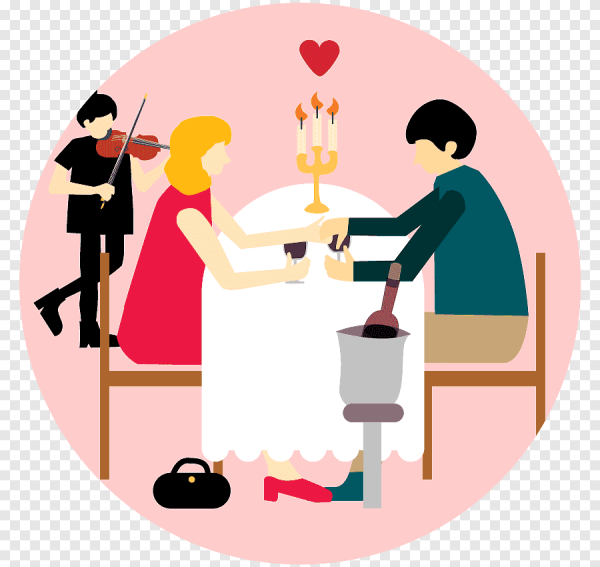 Силуэты людей в кафе