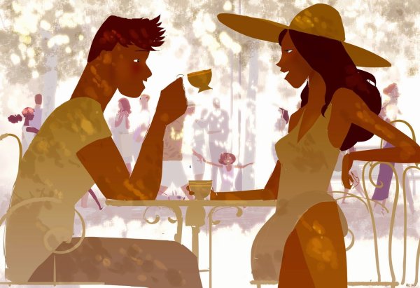 Двое за столиком в кафе