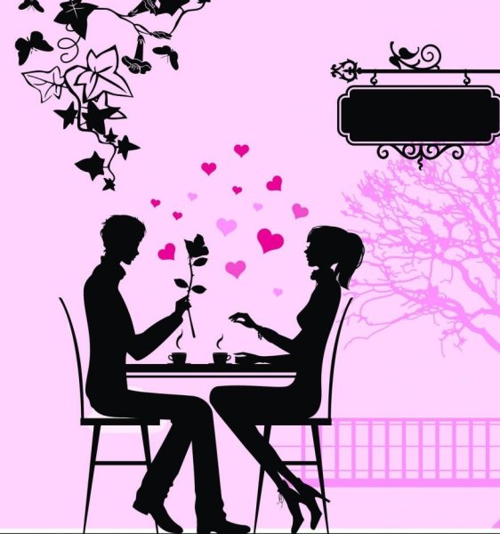 Свидание в кафе арт