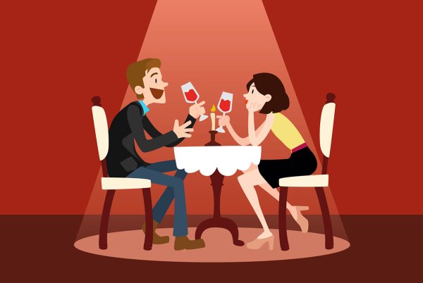 Мультяшная пара на велосипеде