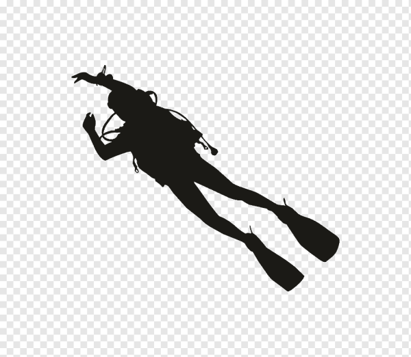 Скуба дайвинг силуэт