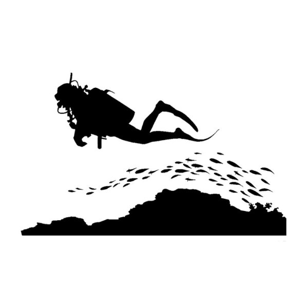 Аквалангист силуэт