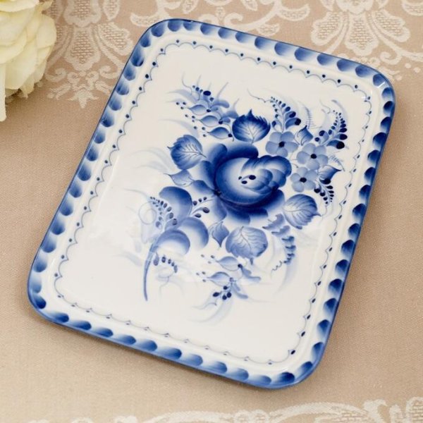 Расписные подносы Гжель