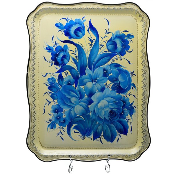 Жостовский поднос Гжель