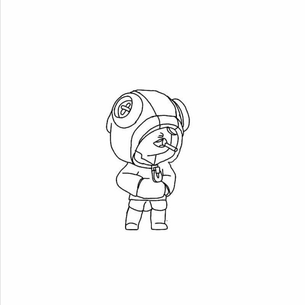 Раскраска Леона в БРАВЛ старс