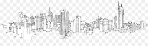 Контурное изображение города