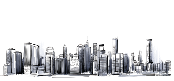 Очертания небоскребов