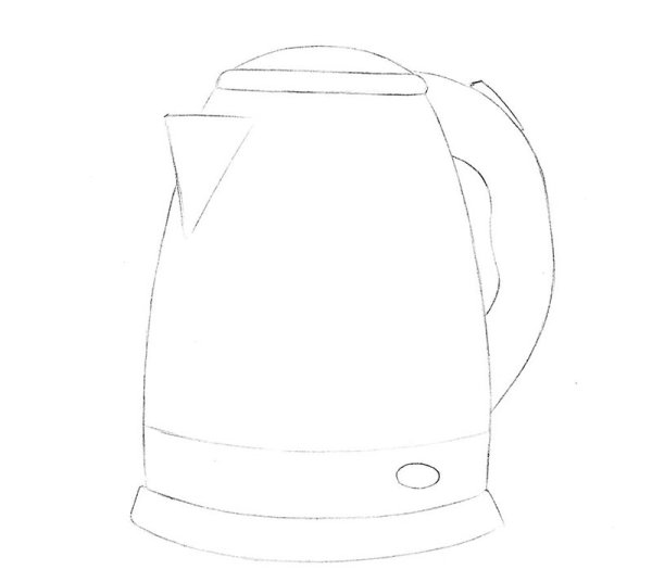 Поэтапное рисование чайника