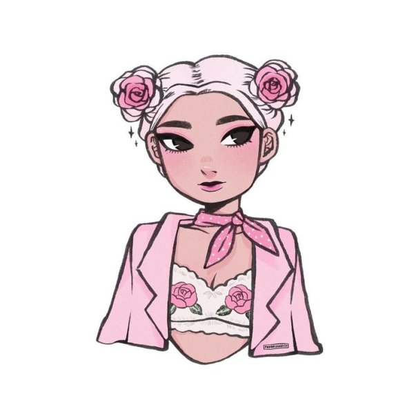 Рисунок девочки в стиле софт