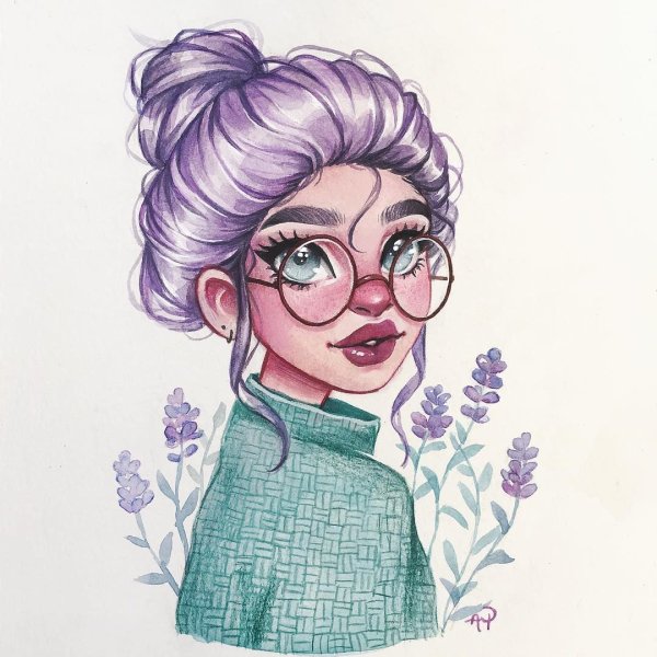 Хипстерские рисунки девушки