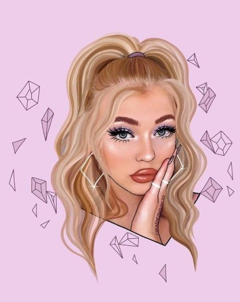 Нарисованная девушка софт