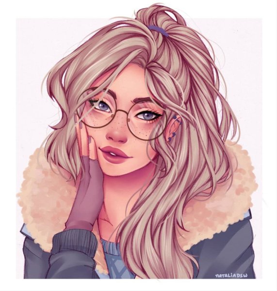 Девушки в стиле скетч цветные