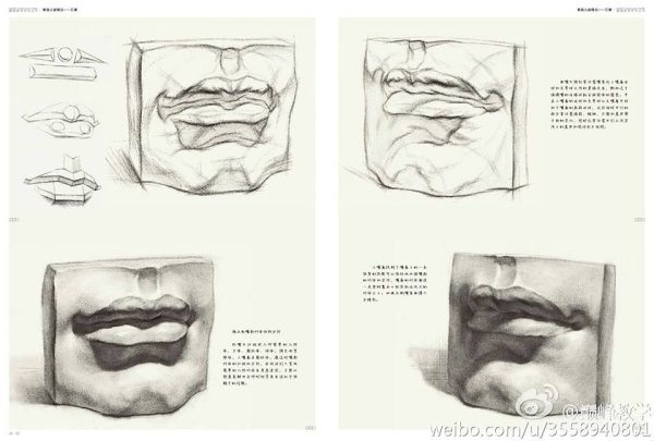Губы Давида рисунок сбоку
