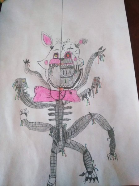 Кошмар ФНАФ нарисованный