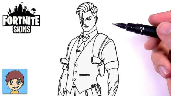 Раскраски ФОРТНАЙТ ниндзя