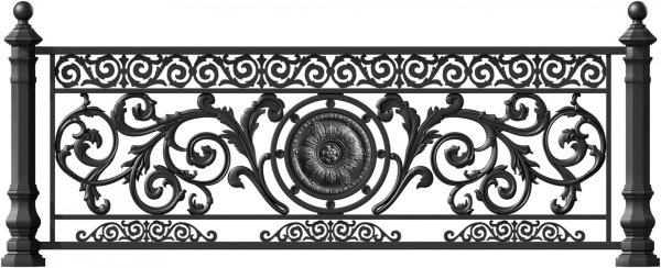 Кованная решетка Михайловского сада вектор