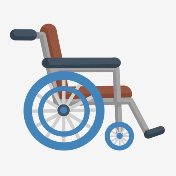 Инвалидное кресло вектор спереди