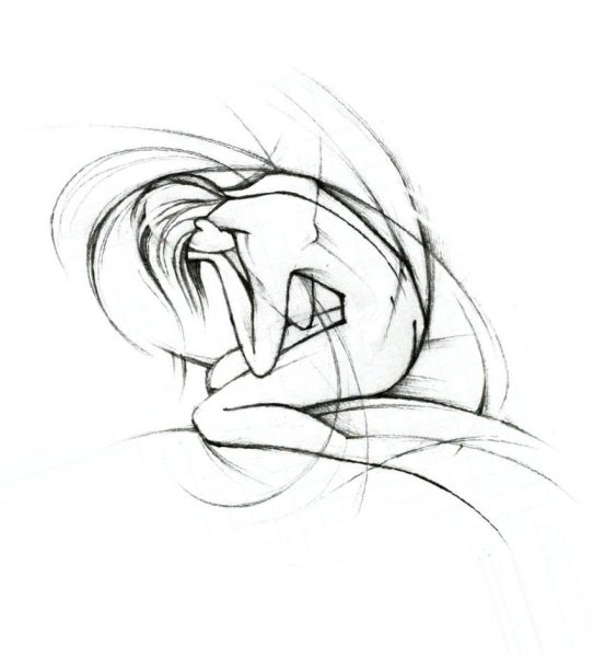 Рисунки для срисовки грусть