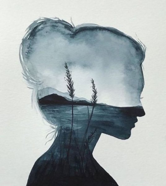 Акварельные силуэты