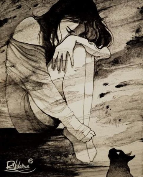 Рисунки грусть одиночество