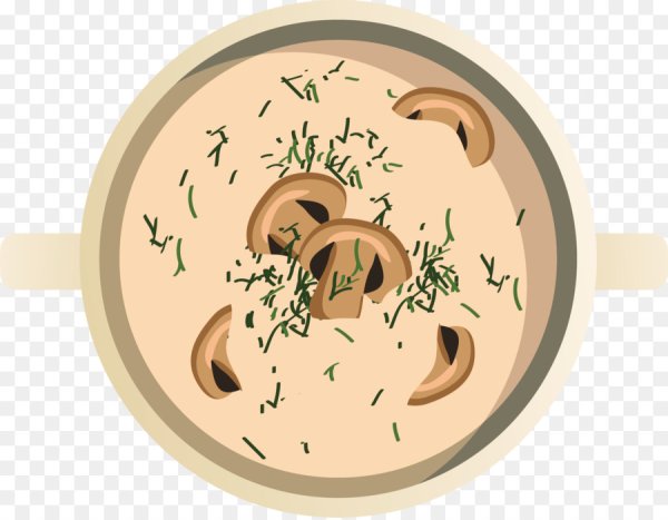 Векторная тарелка супа сверху