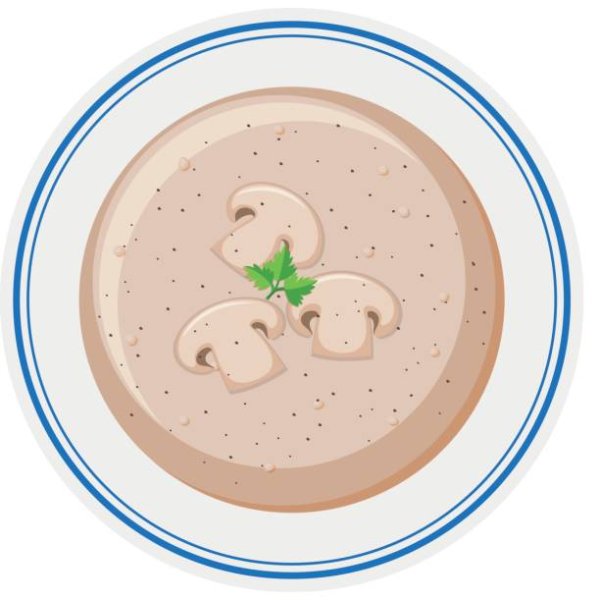 Грибной суп мультяшный