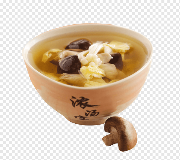 Грибной суп на прозрачном фоне