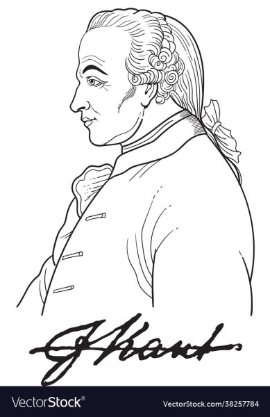 Кант портрет вектор
