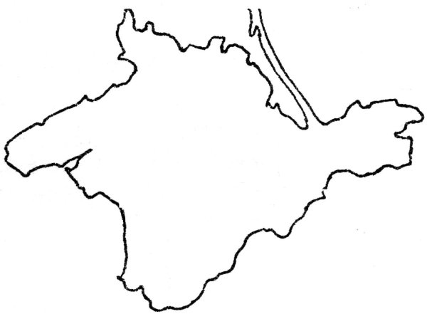 Очертания Крымского полуострова