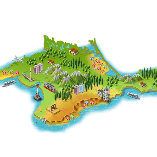 Крым очертания полуострова