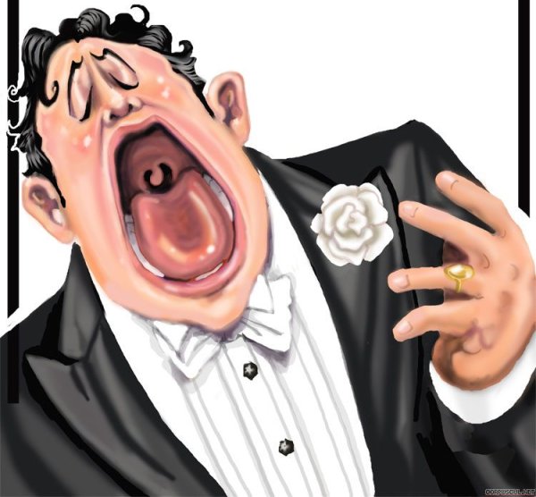 Смешной поющий человек