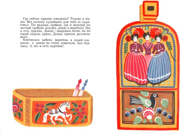 Городецкая роспись Донца прялки