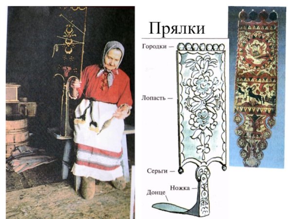 Городецкая роспись Донца прялки