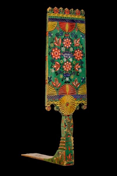 Донце прялки Городецкая роспись