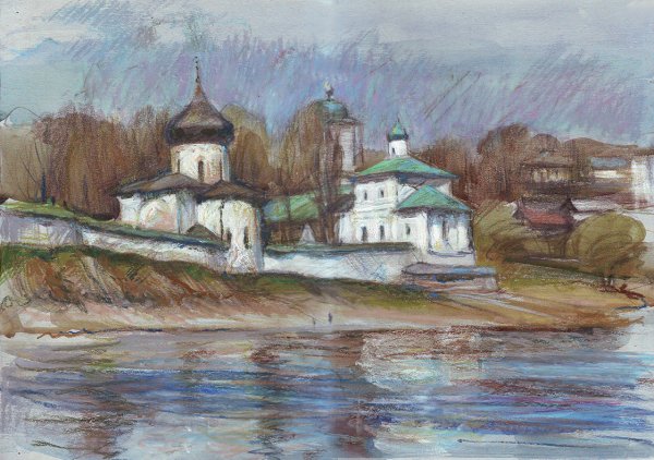 Мирожский монастырь Псков картины