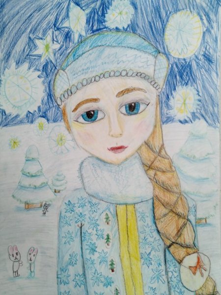 Портрет Снегурочки для детей
