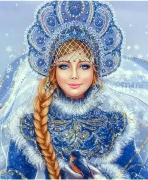 Рисование в старшей группе портрет Снегурочки