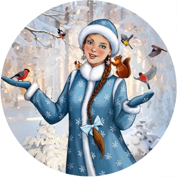 Снегурочка гуашью