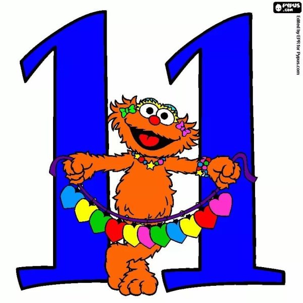 Крупная цифра 11