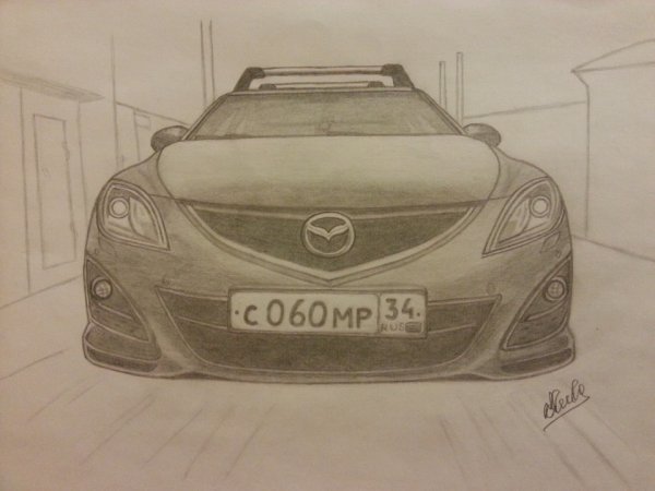 Мазда 3 седан 2006 рисование